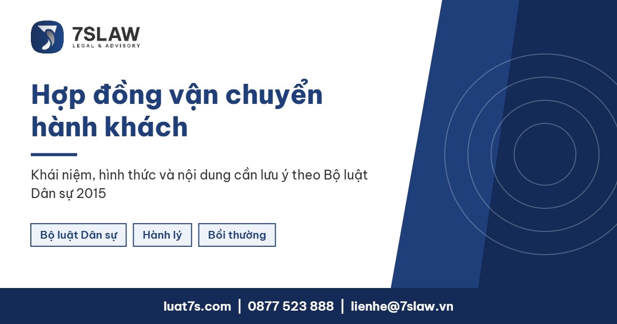 Hợp đồng vận chuyển hành khách theo Bộ luật Dân sự 2015