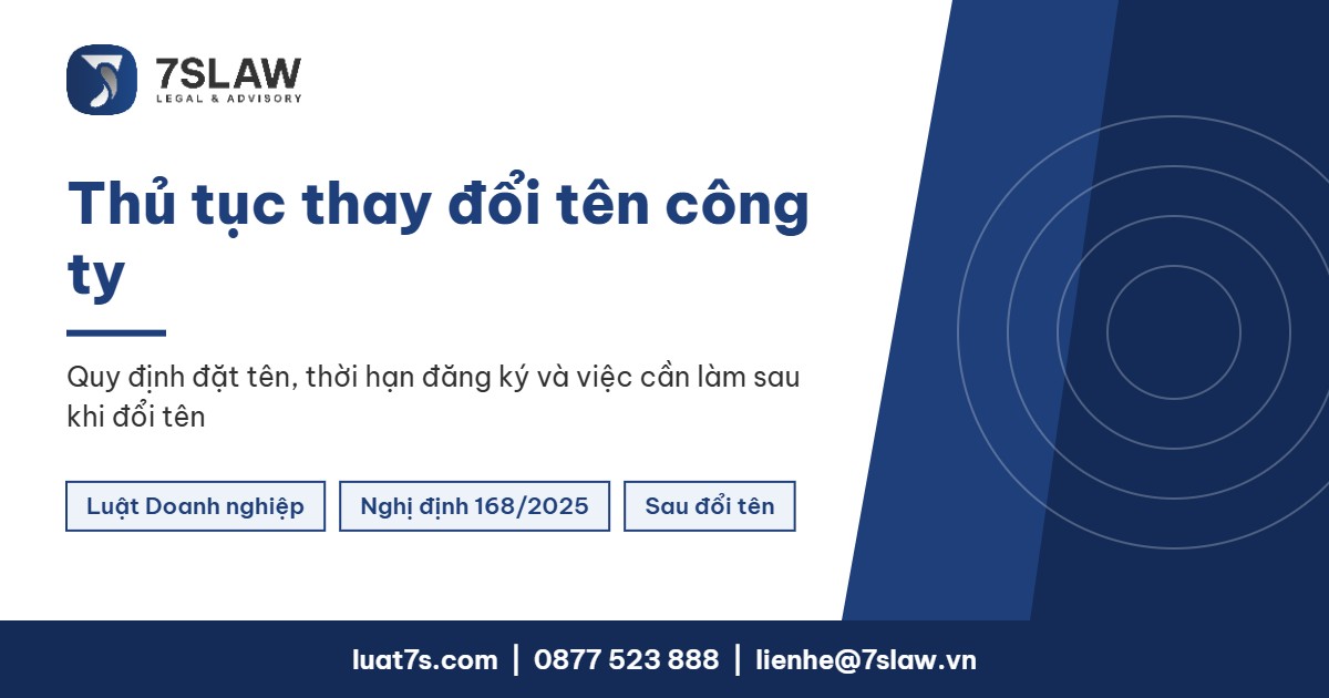 Thủ tục thay đổi tên công ty theo quy định hiện hành