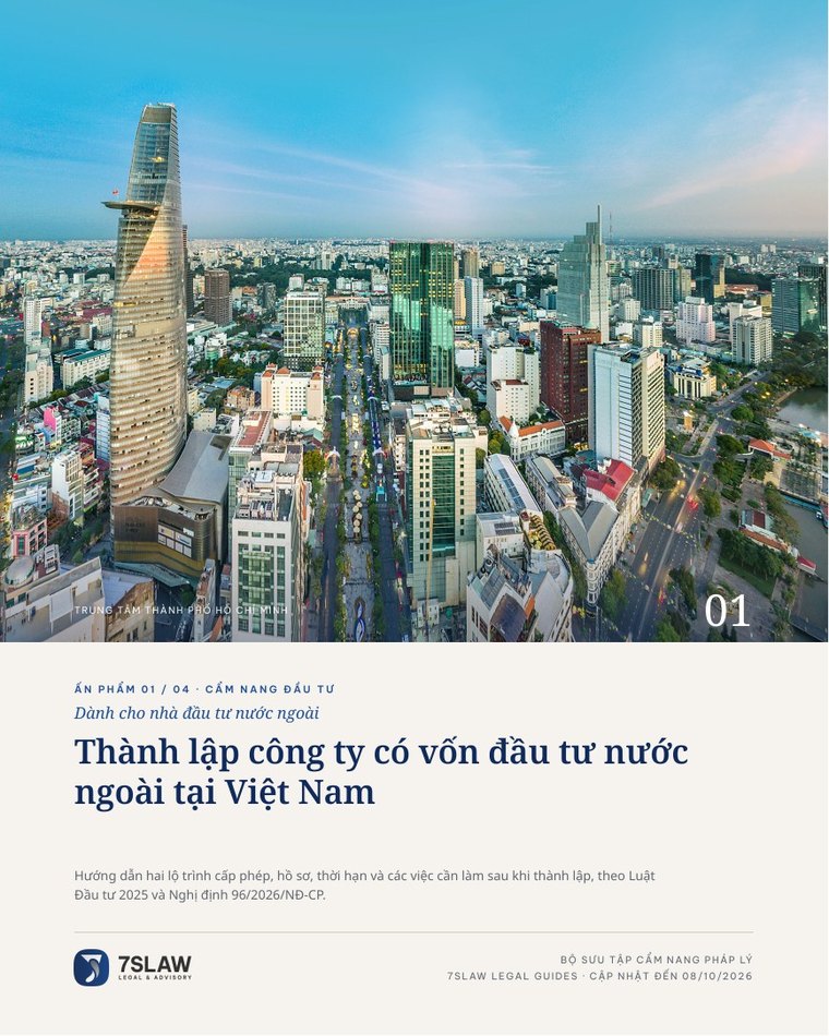 Bìa Ấn phẩm 01: Thành lập công ty có vốn đầu tư nước ngoài tại Việt Nam