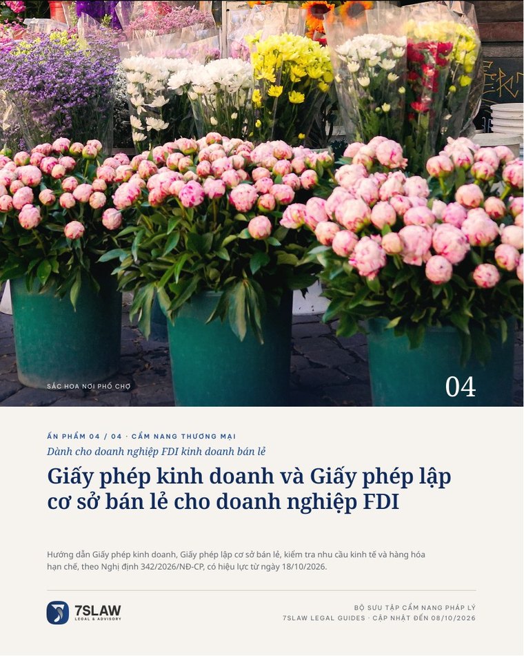 Bìa Ấn phẩm 04: Giấy phép kinh doanh và Giấy phép lập cơ sở bán lẻ cho doanh nghiệp FDI