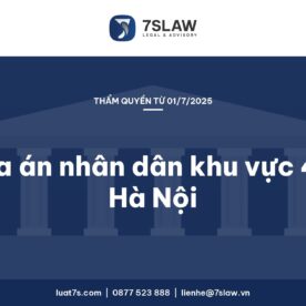 Tòa án nhân dân khu vực 4 – Hà Nội: địa chỉ, địa hạt 12 phường, loại án – Luật 7S